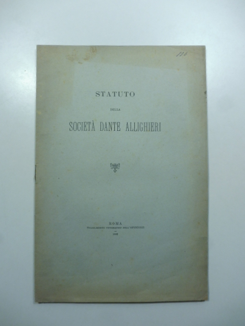 Statuto della Società Dante Allighieri